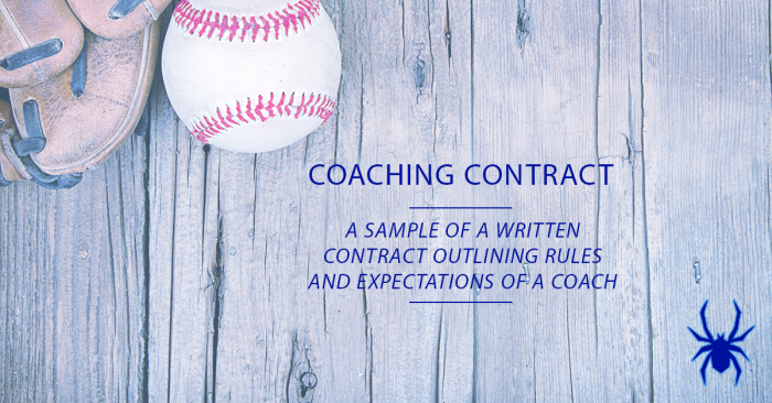 Youth Baseball Coach Contract